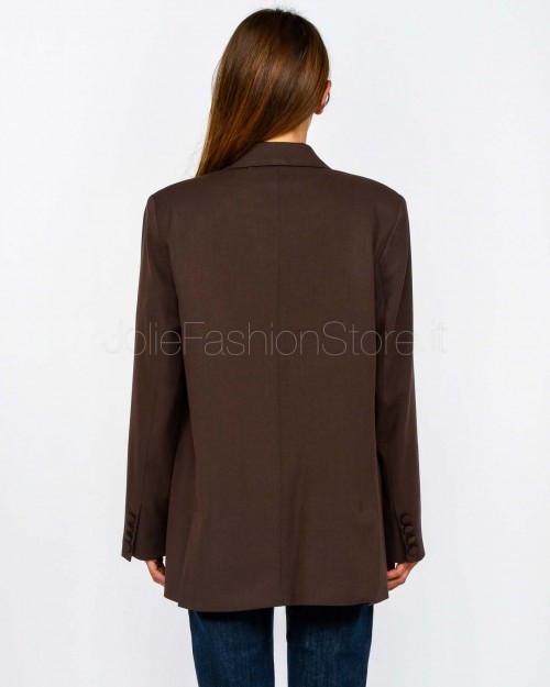 Actualee Giacca Monopetto Marrone  15168 BROWN