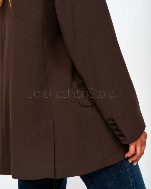 Actualee Giacca Monopetto Marrone  15168 BROWN