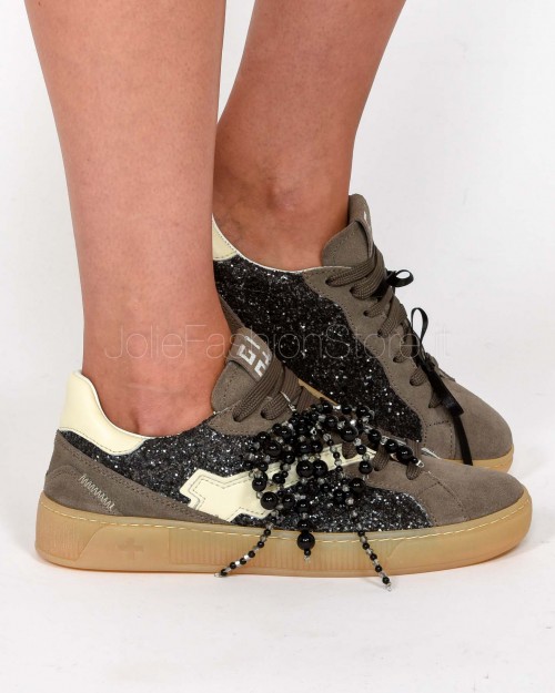 Gio+ Sneakers Grigio Glitter  BLUE 44