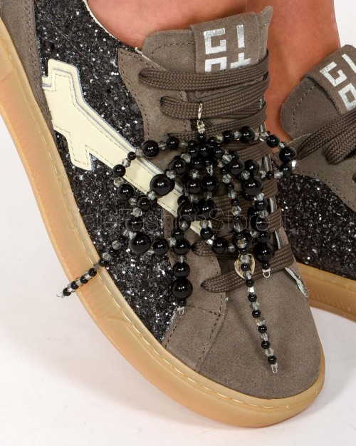 Gio+ Sneakers Grigio Glitter  BLUE 44