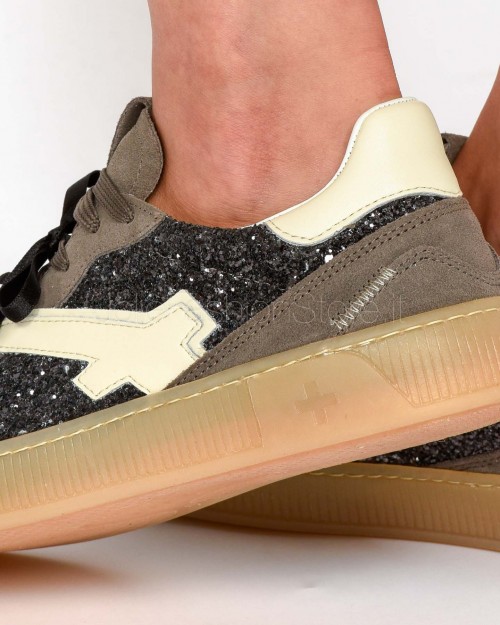 Gio+ Sneakers Grigio Glitter  BLUE 44