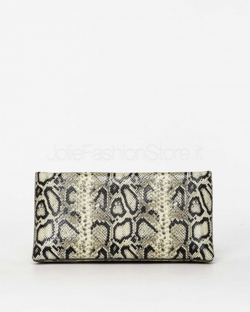 Mouliebre Pochette Pitone Stampato Grigio Modello Carlotta