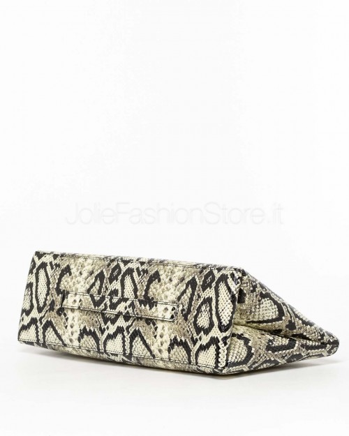 Mouliebre Pochette Pitone Stampato Modello Carlotta  CARLOTTA ROCCIA FREDDO