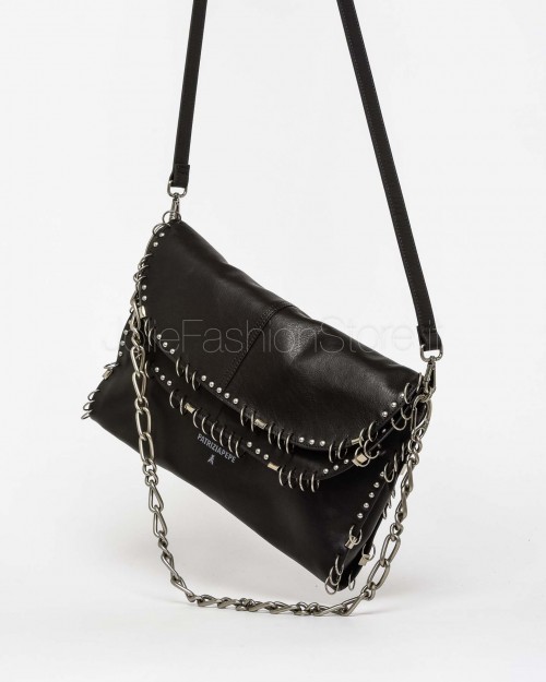 Patrizia Pepe Borsa Radical Boho in Pelle con Piercing Nero  8B0519 L163 K103
