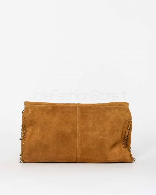 Patrizia Pepe Borsa Radical Boho Scamosciata con Piercing Natural  8B0519 L152 B768