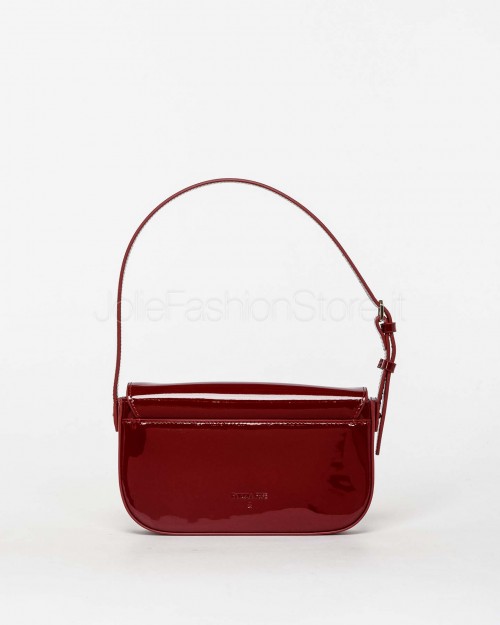Patrizia Pepe Borsa a Spalla "ESSENTIAL" Fly in Pelle Verniciata Glossy Red  8B0231 L125 R398