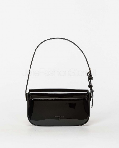 Patrizia Pepe Borsa a Spalla "ESSENTIAL" Fly in Pelle Verniciata Glossy black  8B0231 L125 K182