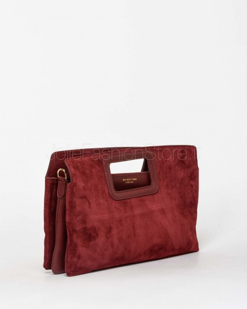 My Best Bag Borsa a Mano Bordeaux Modello Viktoria  F1-MYB-1025 RUBINO