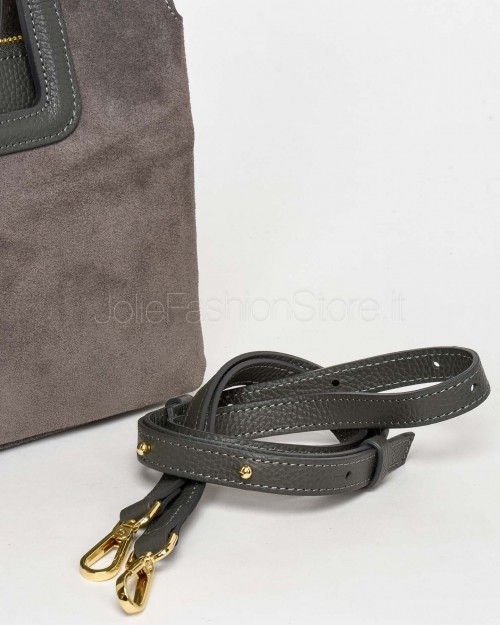 My Best Bag Borsa a Mano Grigio Modello Viktoria 25,5x22x7  F1-MYB-1026 SMOG