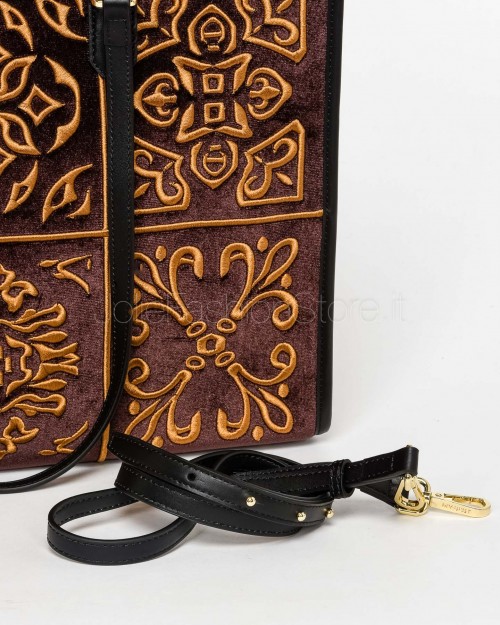 My Best Bag Tote a Mano Bordeaux Modello Atena Lisbona Velvet  F1-MYB-1001 TABAC