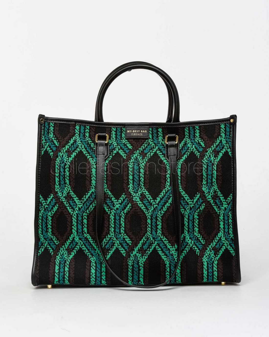 My Best Bag Tote a Mano Nero/Verde...