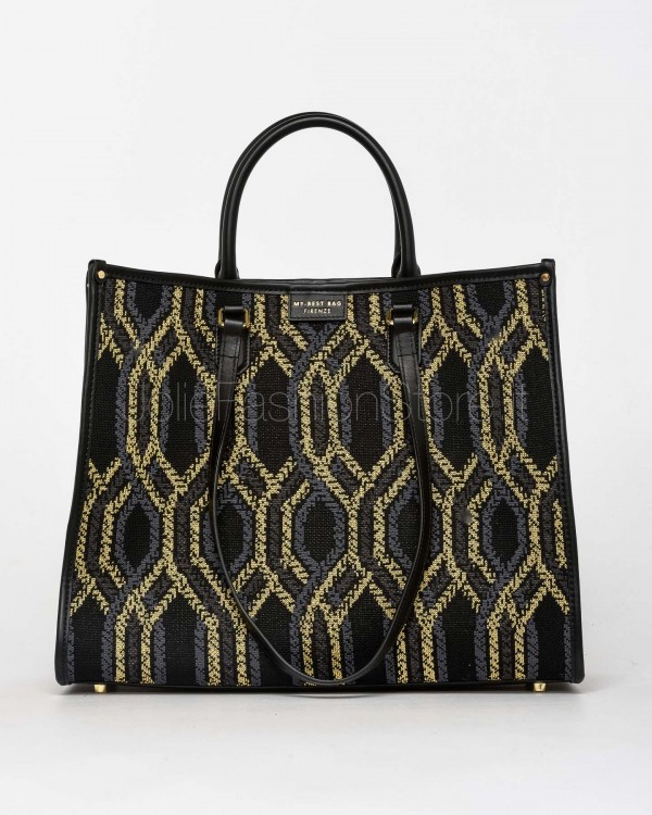 My Best Bag Tote a Mano Nero/Giallo Modello Atena Fortuny  F1-MYB-1010 TIEPOLO