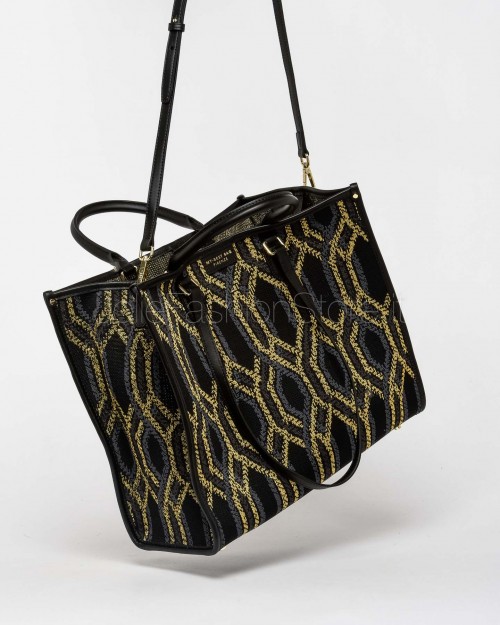 My Best Bag Tote a Mano Nero/Giallo Modello Atena Fortuny  F1-MYB-1010 TIEPOLO
