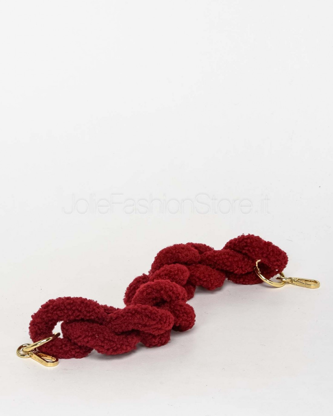 My Best Bag Manico Rosso Wool Teddy  F1-MYB-TEDDYCHAIN B BURGUNDY