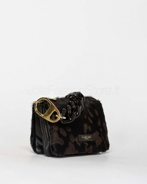 My Best Bag Borsa 3 Scomparti Leopardato Cioccolato Modello Reflex Cavallino  F1-MYB-1022 CHOCOLATE
