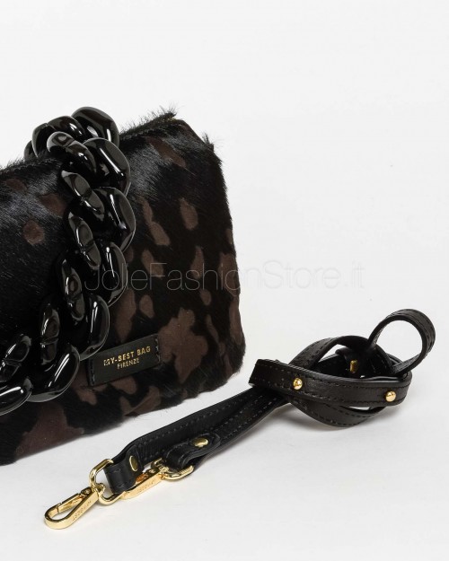 My Best Bag Borsa 3 Scomparti Leopardato Cioccolato Modello Reflex Cavallino  F1-MYB-1022 CHOCOLATE