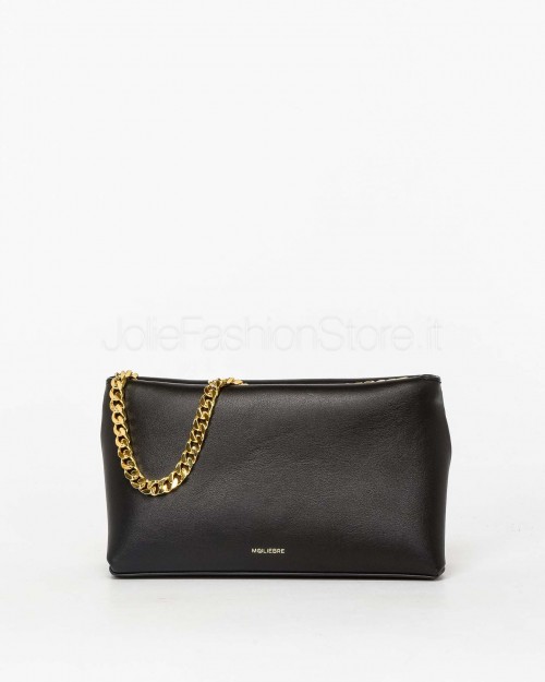 Mouliebre Borsa In Pelle Nero Modello Carlottina