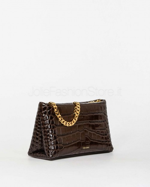 Mouliebre Borsa In Pelle Stampa Cocco Marrone Modello Carlottina  CARLOTTINACOCCO CHOCOLATE