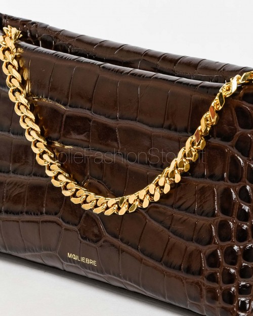 Mouliebre Borsa In Pelle Stampa Cocco Marrone Modello Carlottina  CARLOTTINACOCCO CHOCOLATE