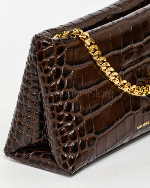 Mouliebre Borsa In Pelle Stampa Cocco Marrone Modello Carlottina  CARLOTTINACOCCO CHOCOLATE