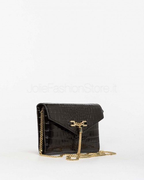 Elisabetta Franchi Pochette Stampa Cocco Nero  BS56A57E2 110