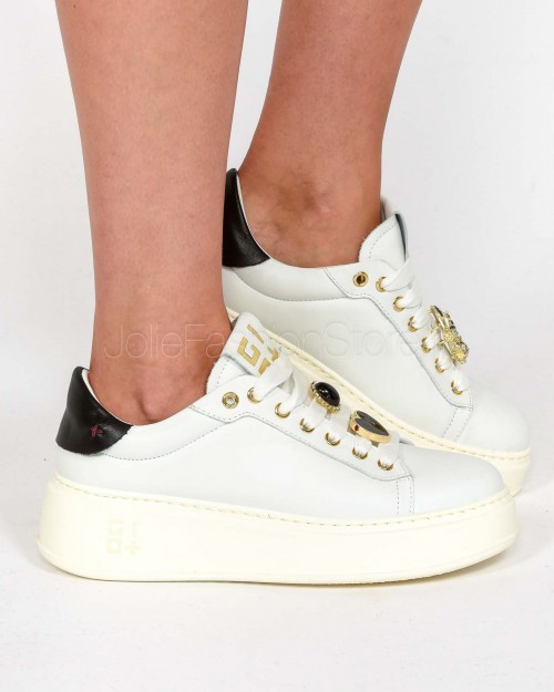 Gio+ Sneakers Bianca Talloncini Neri  PIA 454B