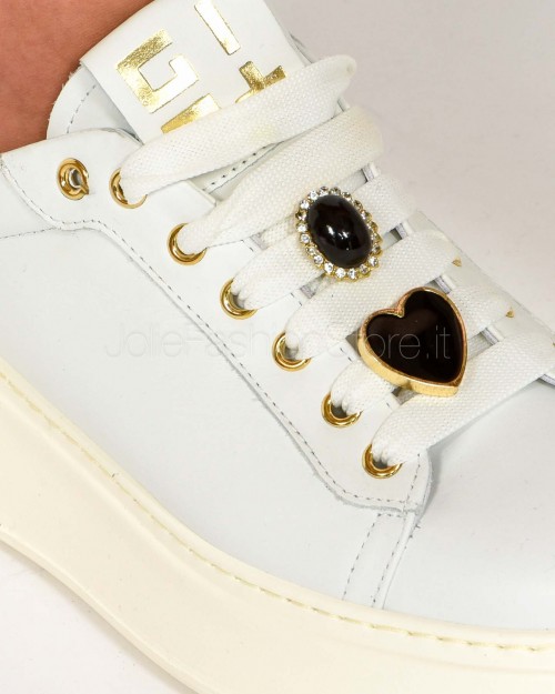 Gio+ Sneakers Bianca/Oro  PIA 454B