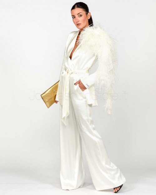 Alessandro Legora Completo Giacca + Pantalone Boa Bianco  AT139