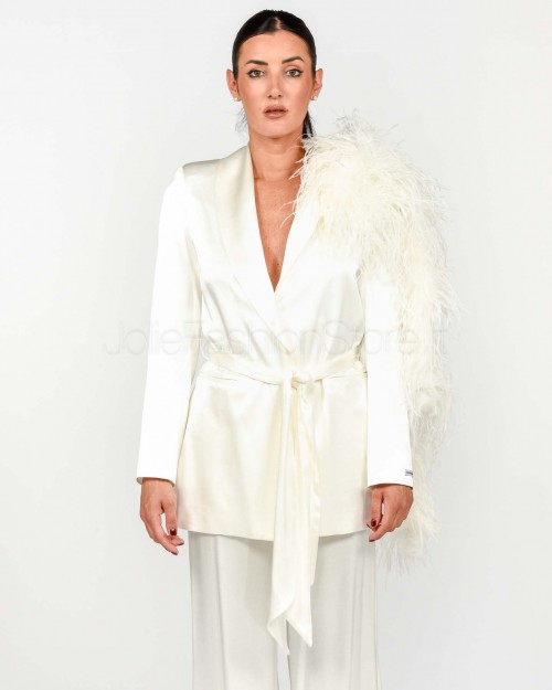 Alessandro Legora Completo Giacca + Pantalone Boa Bianco  AT139