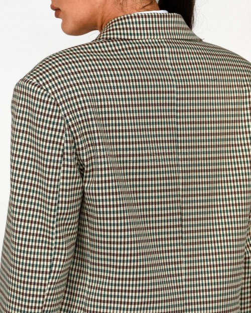 Jacqueur Giacca Doppiopetto Fantasia Check Multicolore  GDP01 VERDE BLUES