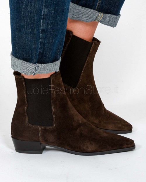 Copenhagen Stivaletto in Suede Chocolate  CPH294 CHO