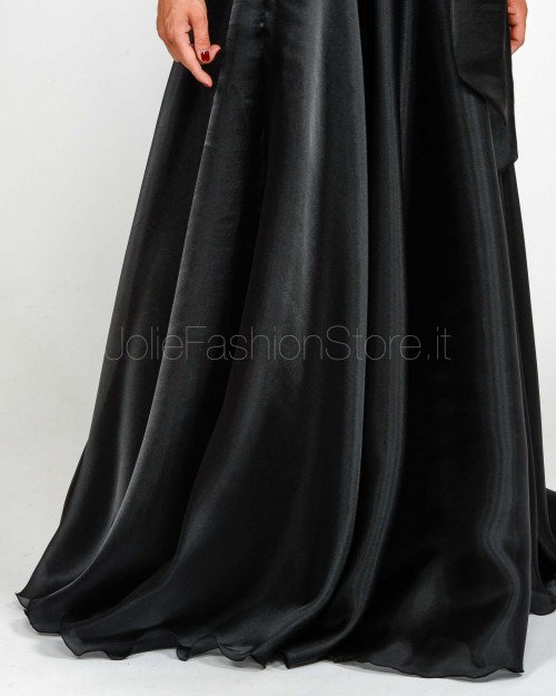 Alessandro Legora Gonna Lunga in Organza  AT304 NERO