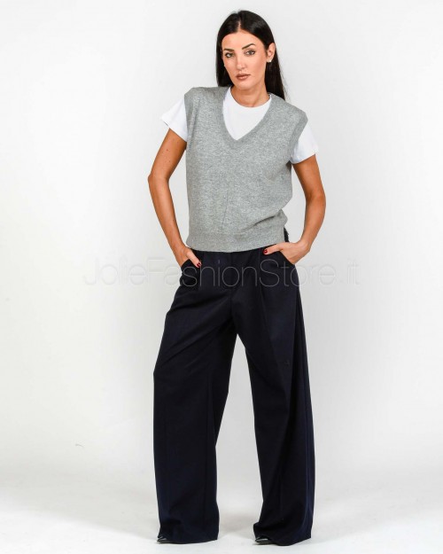 Not Shy Gilet Scollo a V Grigio Modello Elsie  ELSIE GRIS CHINE
