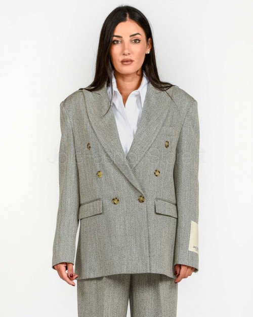 Jacqueur Beige Double Breasted Jacket  GDP01 0703 IBIS B.