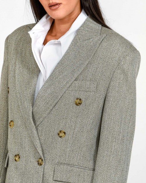 Jacqueur Giacca Doppiopetto Grigio  GDP01 0703 IBIS B.