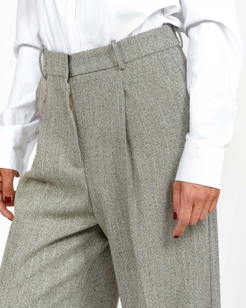 Jacqueur Pantalone Con Piences Grigio  P1P01 0703 IBIS BEIGE
