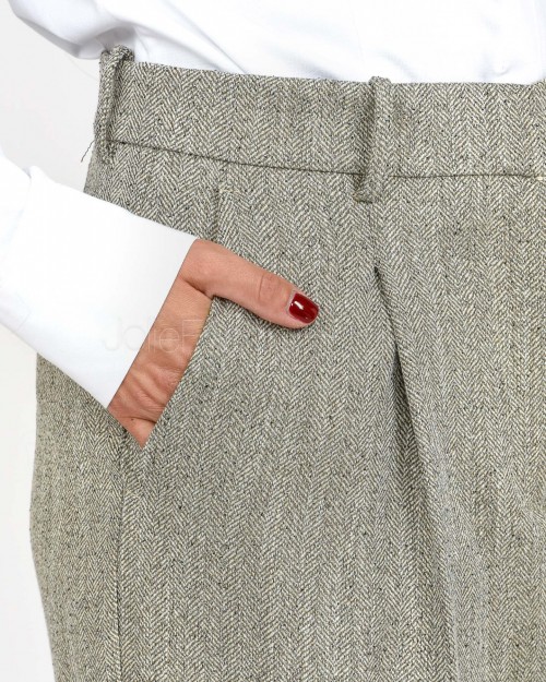 Jacqueur Pantalone Con Piences Grigio  P1P01 0703 IBIS BEIGE