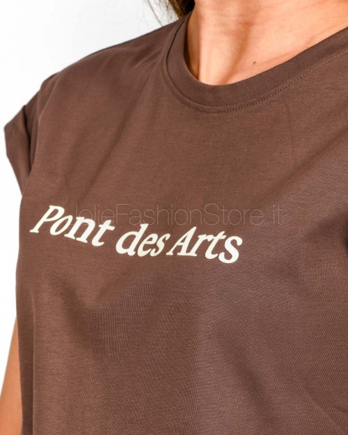 Grace & Mila T-Shirt “Pont des Arts” Marrone  SORENTINO CHATAIGNA