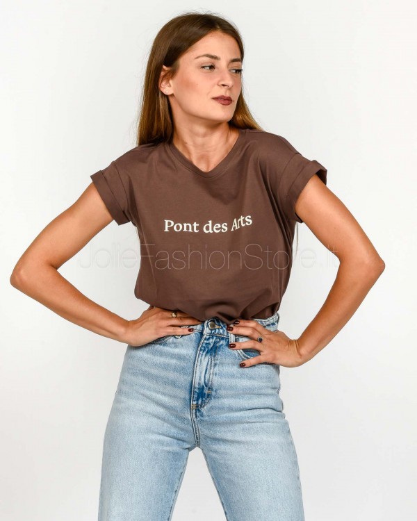 Grace & Mila T-Shirt “Pont des Arts” Marrone  SORENTINO CHATAIGNA
