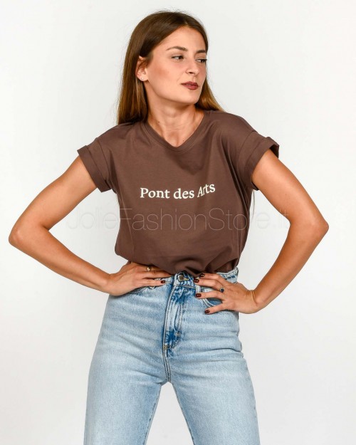 Grace & Mila T-Shirt “Pont des Arts” Marrone