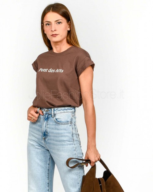 Grace & Mila T-Shirt “Pont des Arts” Marrone  SORENTINO CHATAIGNA