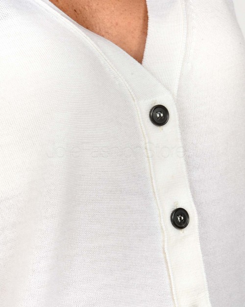 Meimeij Cardigan In Lana Bianco  M5FZ66 111
