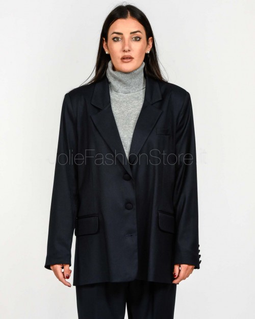 Actualee Giacca Monopetto Blu Notte  15168 DARK BLUE