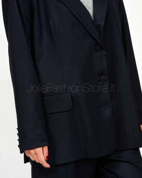 Actualee Giacca Monopetto Blu Notte  15168 DARK BLUE