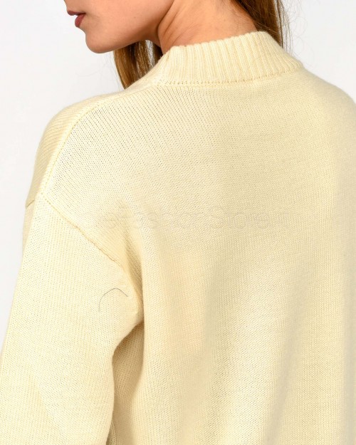 Patrizia Pepe Maglione Girocollo con Logo Natural Dust  8K0335 K282 W402
