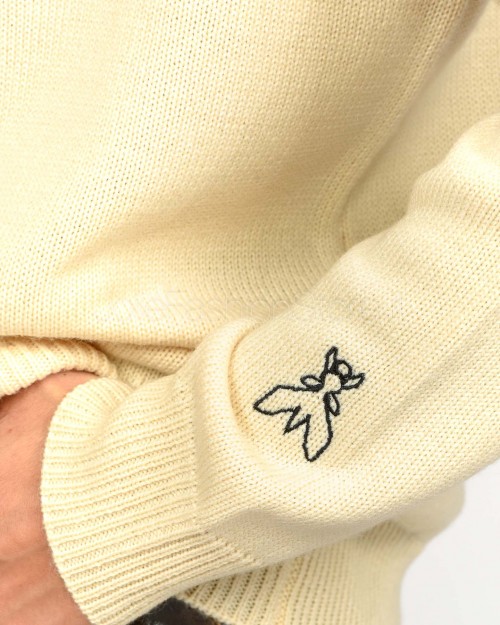 Patrizia Pepe Maglione Girocollo con Logo Natural Dust  8K0335 K282 W402