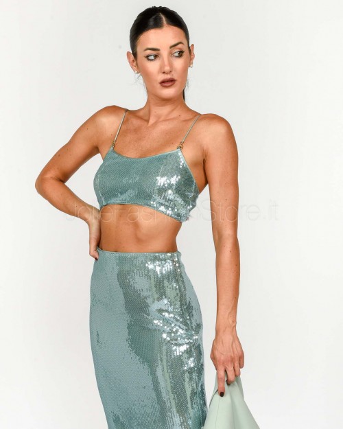 Patrizia Pepe MAGLIA/TOP Acqua gray sequins