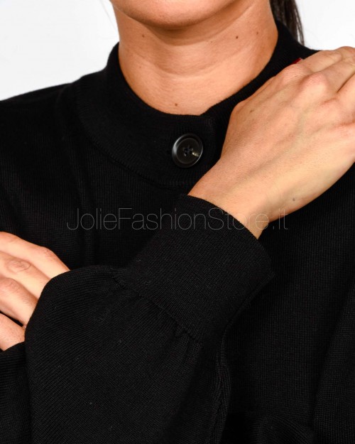 Meimeij Cardigan Crop Nero  M5FZ09 100