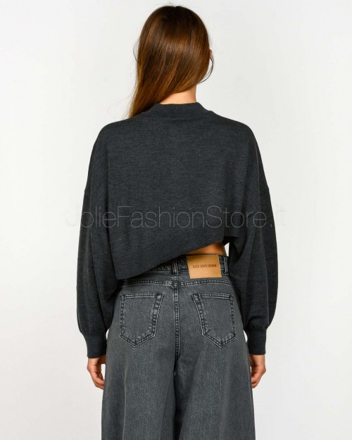 Meimeij Cardigan Crop Storm Grey  M5FZ09 783