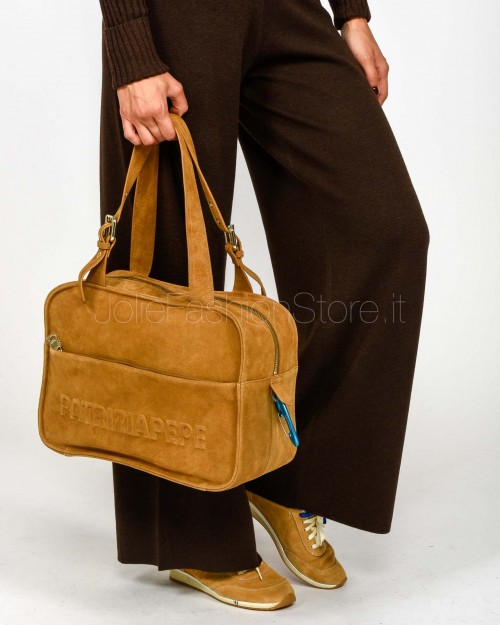 Patrizia Pepe Borsa Shopping (IM)PERFECTION in Suede Natural  2B0125 L152P B768